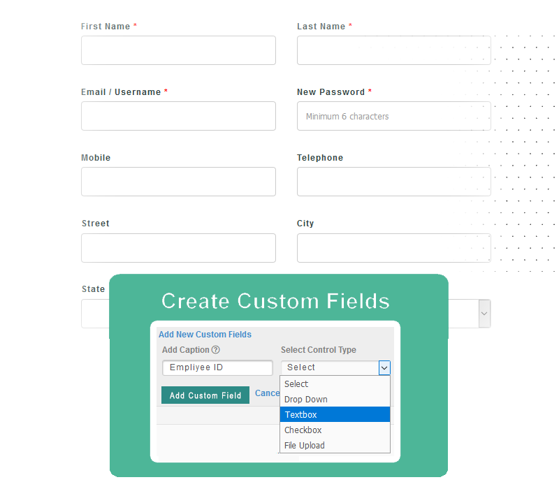 Self registration for online exam software