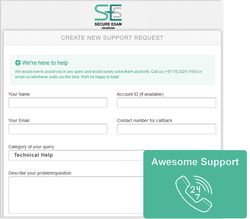 Online Test Platform Support