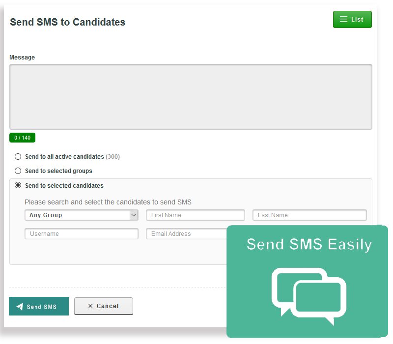 SMS Integration for Assessment Software